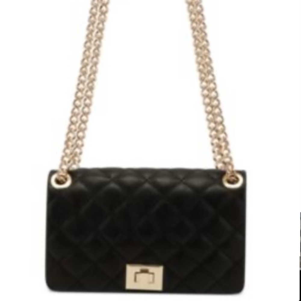 INC BLK Quilted Shoulder Bag